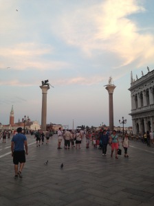 Two towers in Piazza San Marco where the naughty Venetians were publicly executed